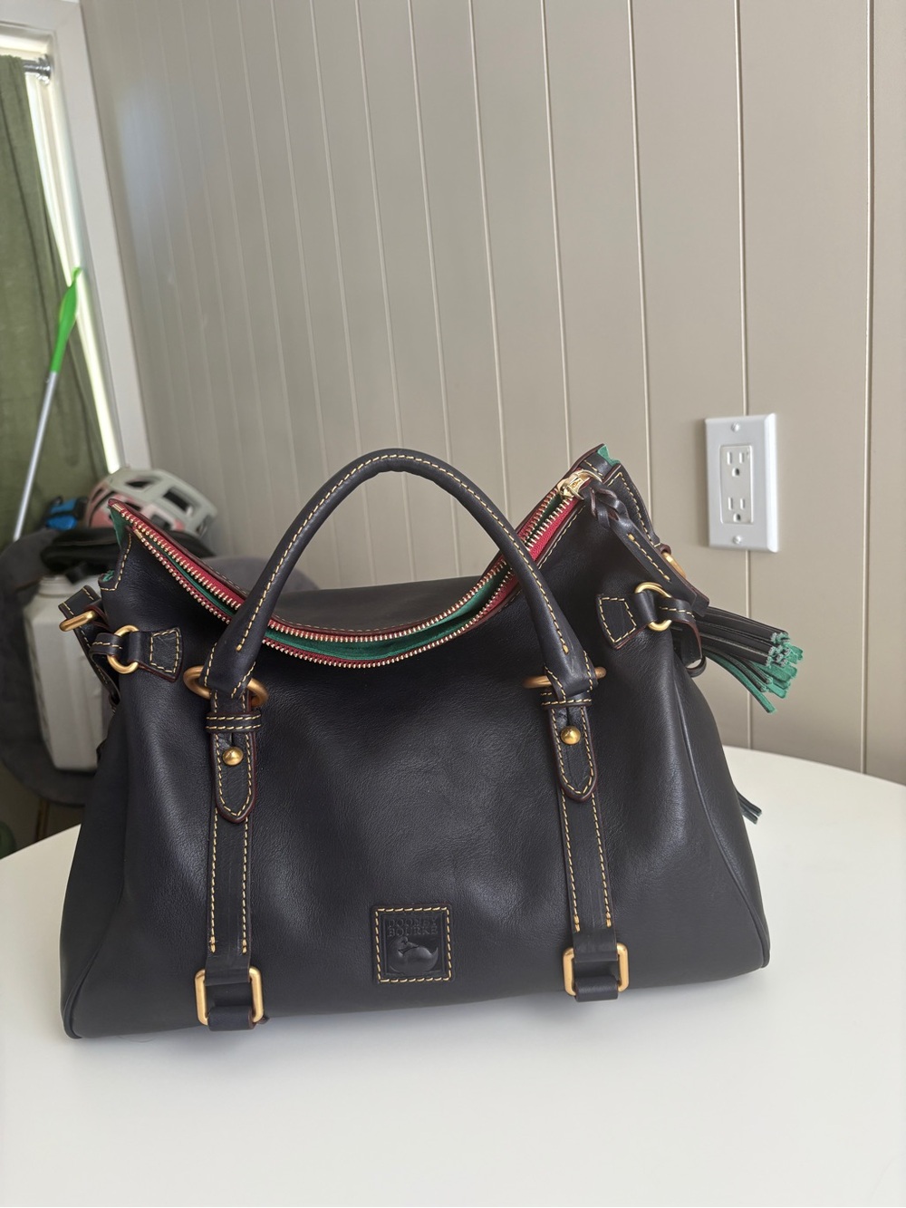 Navy Dooney & Bourke Florentine Satchel